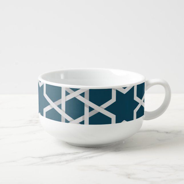Elegant Decorative Soup Mug – Stylish & Chic (Left)