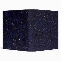 Elegant Deep Black Space Stars Universe Modern 3 Ring Binder