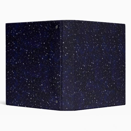 Elegant Deep Black Space Stars Universe Modern 3 Ring Binder