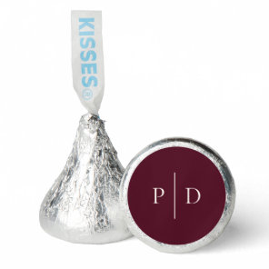 Elegant Deep Burgundy Classic Wedding Hershey®'s Kisses®