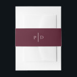 Elegant Deep Burgundy Classic Wedding Invitation Belly Band<br><div class="desc">Classic style wedding invitation belly bands featuring a simple yet elegant design in a deep burgundy color that is perfect for a fall wedding or a winter / Christmas wedding.</div>