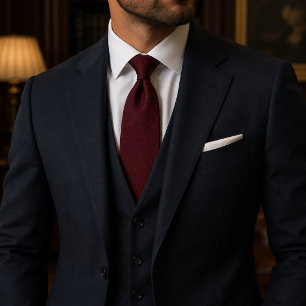 Elegant Deep Burgundy Luxury Merlot Neck Tie