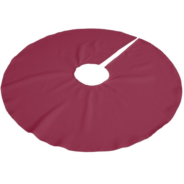 Elegant Deep Burgundy Tree Skirt for Festive Decor