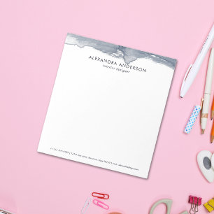 Elegant Deep Gray Watercolor Professional Minimal Notepad