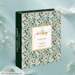 Elegant Deep Green Gold Leaves Wedding Album 3 Ring Binder<br><div class="desc">✅ For matching items search 198W in my collections ✅ Celebrate love and memories with our elegant wedding ring binder and memory album collection, designed with watercolor eucalyptus greenery and shimmering gold accents. Featuring deep green, emerald, sage, hunter, and forest green tones mixed with luxe gold leaves, each album offers...</div>