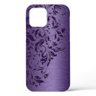 Elegant Deep Purple Floral Lace On Purple