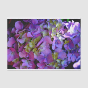 Elegant deep purple pink magenta floral hydrangeas tissue paper