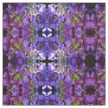 Elegant deep purple pink magenta hydrangeas floral fabric