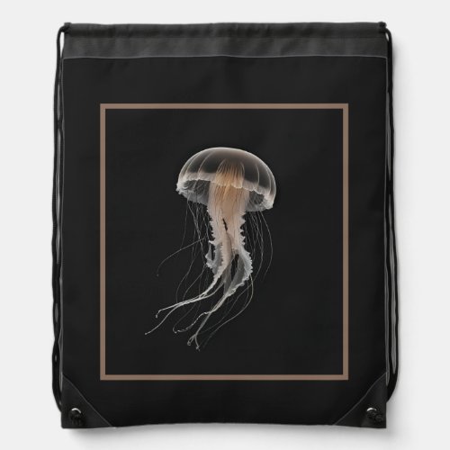 Elegant Deep Sea Jellyfish Drawstring Backpack