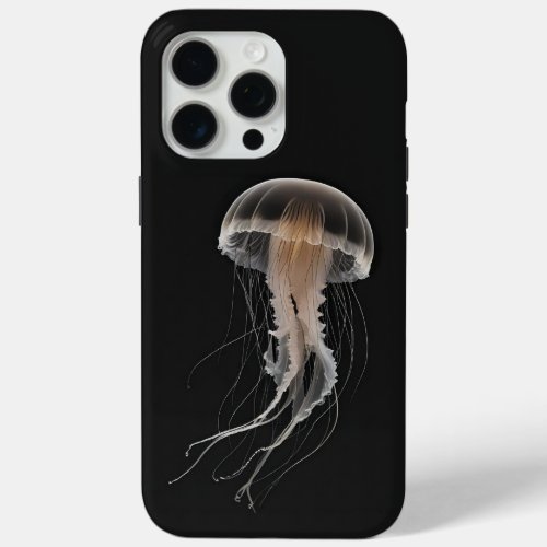 Elegant Deep Sea Jellyfish iPhone 15 Pro Max Cases