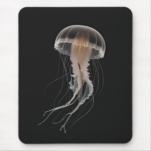 Elegant Deep Sea Jellyfish Mouse Pad