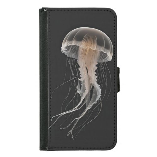Elegant Deep Sea Jellyfish Wallet Case