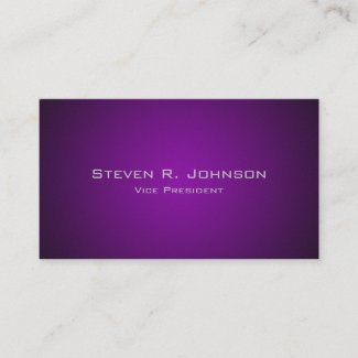Elegant Deep Violet Ombre Custom Business Cards