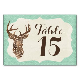Elegant Deer Antlers Rustic Country Wedding Card