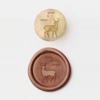 Copper deer antler wax seal stickers for wedding