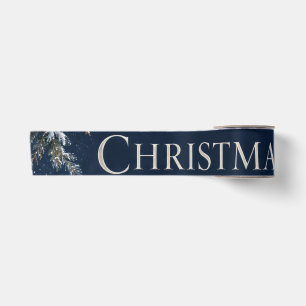 Elegant Deer Christmas, Vintage Woodland Engraving Satin Ribbon