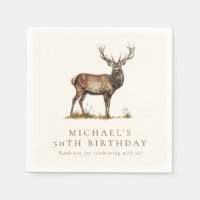 Elegant Deer Hunting Stag Adult Birthday Party