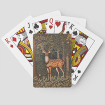 Elegant Deer In Oak Tree Forest Poker Cards