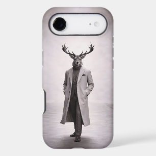 Elegant Deer in Tailored Coat Portrait iPhone 17 Air Case