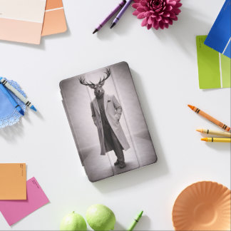 Elegant Deer in Tailored Coat Portrait iPad Mini Cover