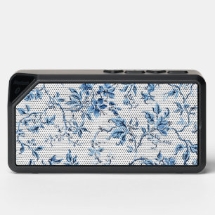 Elegant Delft Blue and White Floral Bluetooth Speaker