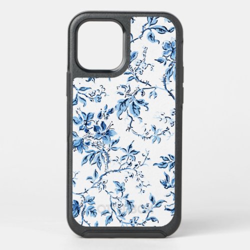 Elegant Delft Blue and White Floral OtterBox Symmetry iPhone 12 Case