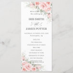 Elegant Delicate Blush PInk Floral Wedding Program<br><div class="desc">Designed to co-ordinate with our Blossoms wedding collection, this elegant wedding program features a beautiful delicate watercolor blush pink roses and dainty greenery foliage. Personalize it with your wedding details easily and quickly, simply press the customise it button to further re-arrange and format the style and placement of the text....</div>