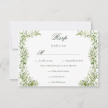 Elegant Delicate Greenery Botanical Wedding Meal
