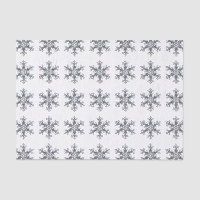 Elegant delicate Snow Flakes Tissue Paper (Front)