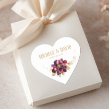 Elegant delicate white gold burgundy