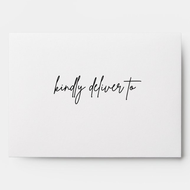 Elegant Deliver To Address and Return Address Envelope (Front)
