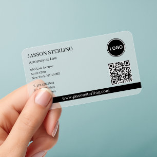 Elegant Deluxe Law Firm Clear Business Cards