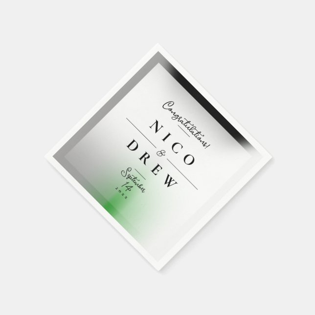Elegant Demiromantic Pride Wedding  Napkins (Corner)