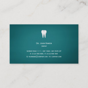 Elegant Dental   Aqua Business Card