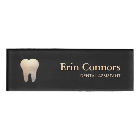 Elegant Dental Istant Dentist Tooth Logo Name Tag Zazzle Elegant Dental Istant Dentist Tooth Logo Name Tag