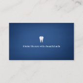 Elegant Dental | Blue Business Card (Back)