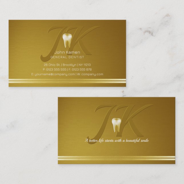 Elegant Dental Business Card (Front/Back)