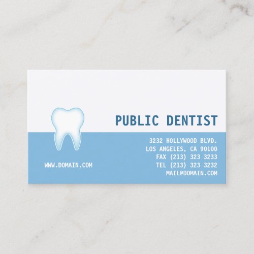 Dental Care Dentist Business Card