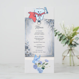 Elegant Dental Hygienist Graduation Party Menu Car