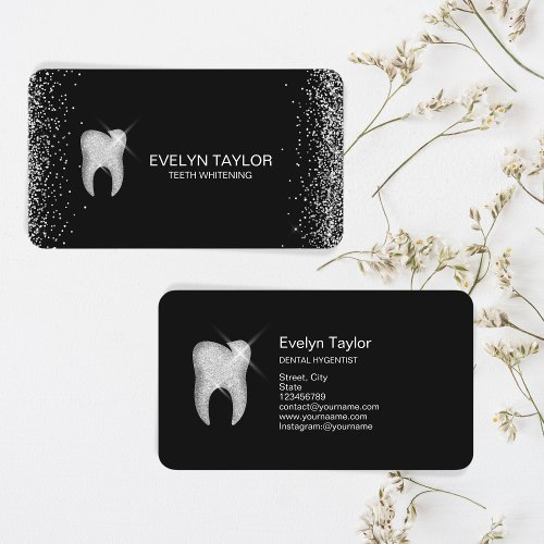 Elegant Dentist Dental Clinic Teeth Whitening Business Card