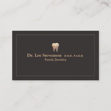 Elegant Dentist Office Appointment  Business Card