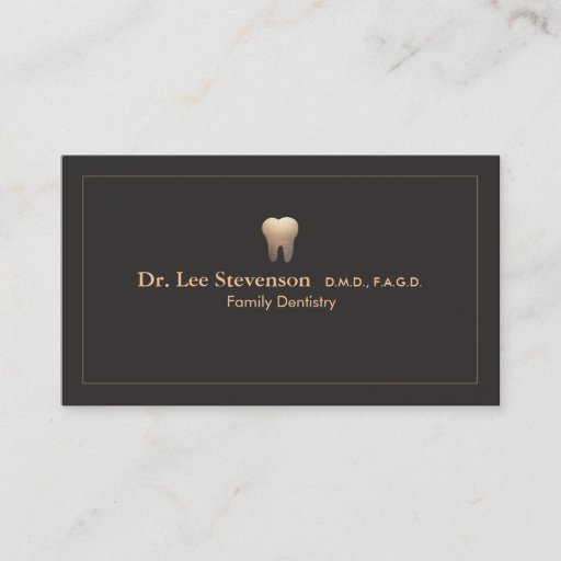 Customizable Elegant Dentist Office Appointment Business Card