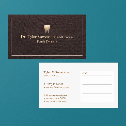 Customizable Elegant Dentist Office Appointment Business Card