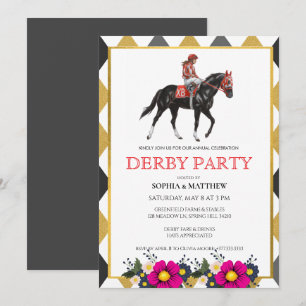 Elegant Derby Horse Racing Party Invitation