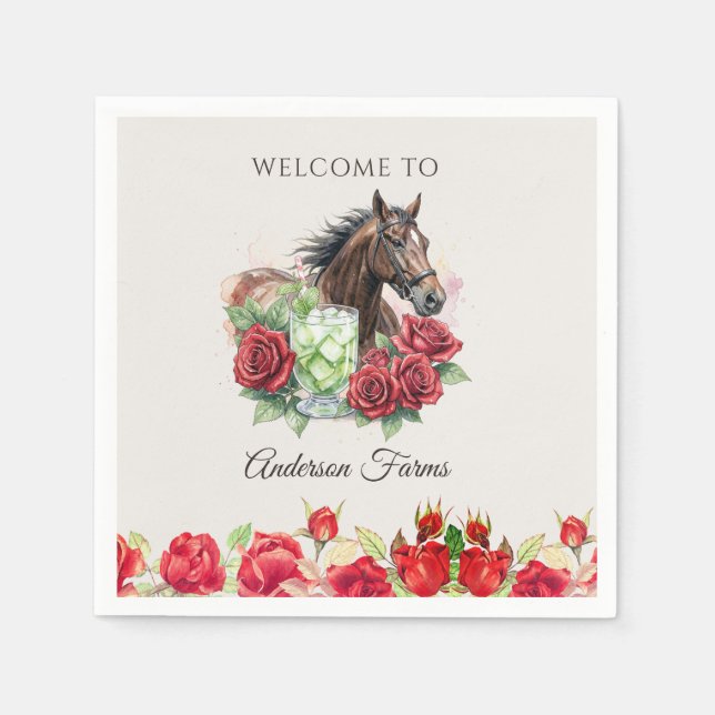 Elegant Derby Party  Napkins (Front)