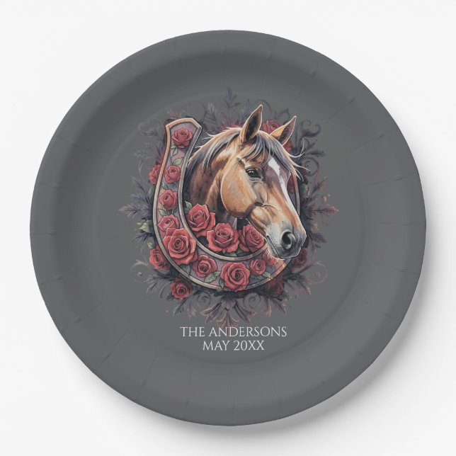 Elegant Derby Party  Paper Plates (Front)