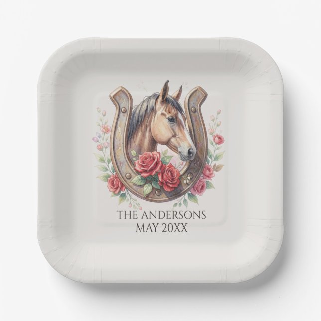 Elegant Derby Party  Paper Plates (Front)