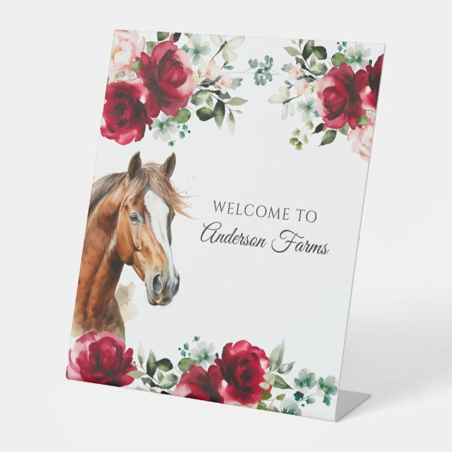 Elegant Derby Party  Pedestal Sign (Front)
