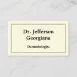 [ Thumbnail: Elegant Dermatologist Business Card ]