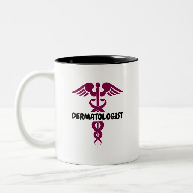 Elegant dermatologist Two-Tone coffee mug (Left)